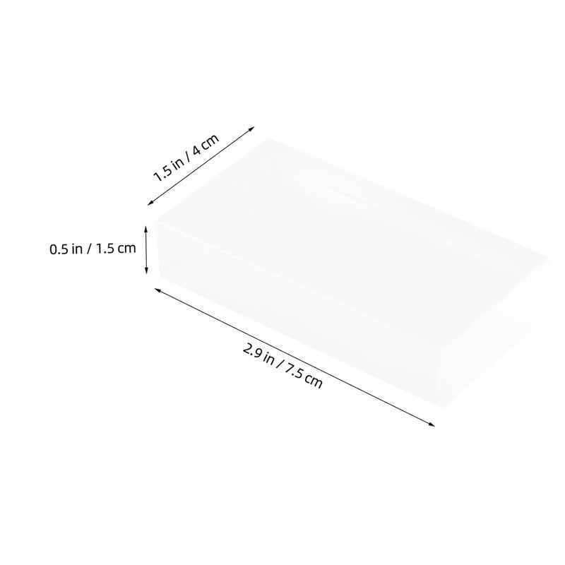 Frosted Glass Block Rectangular Physics Optics Refraction Experiment Teaching Tool - Image 2